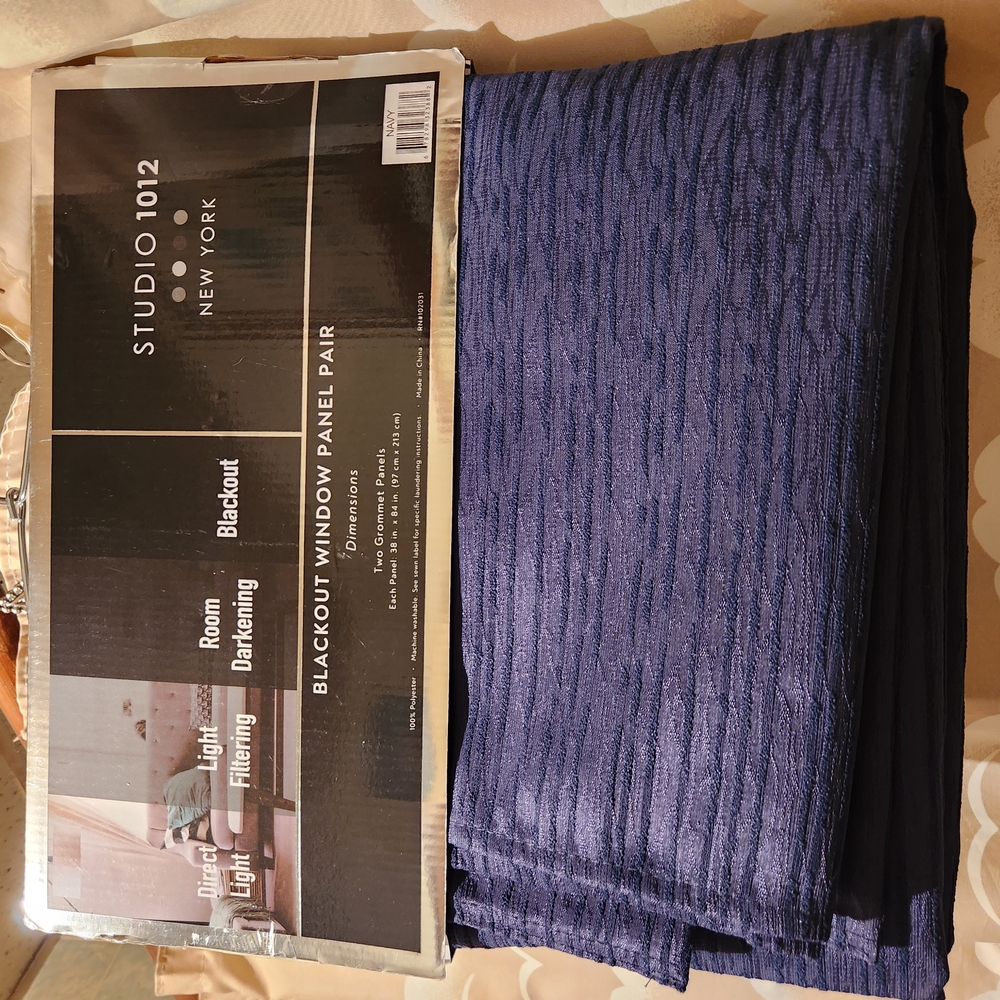 Studio 1012 Blackout Window Panel Pair - Blue